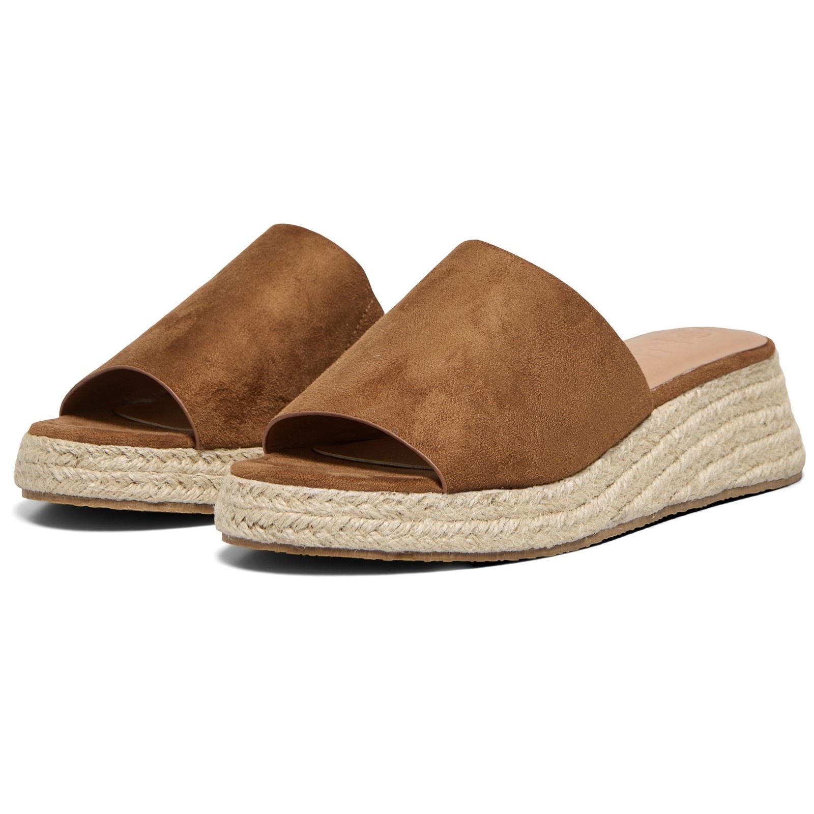 ONLY MINERVA 3 Synthetik Damen Cognac Mules