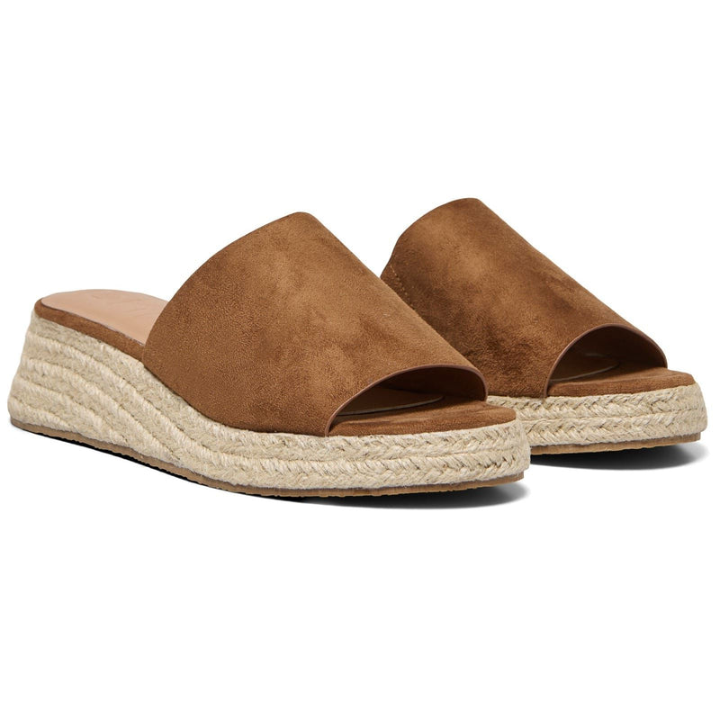 ONLY MINERVA 3 Synthetik Damen Cognac Mules