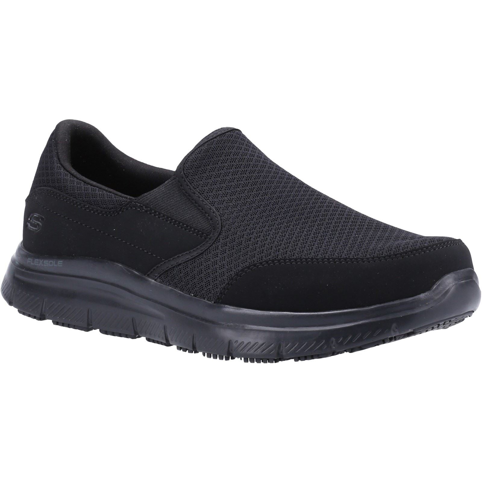Skechers Workwear McAllen Wide Textil Herren Schwarze Sicherheits-Sneaker
