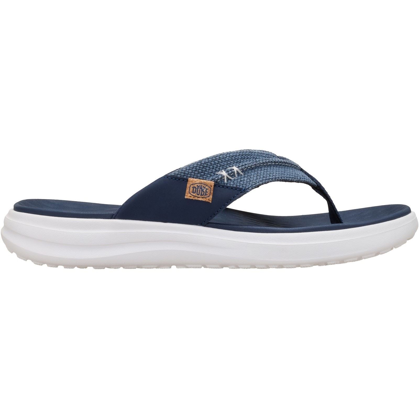 HEYDUDE Finn Flip Polyester Herren Marineblau Sandalen