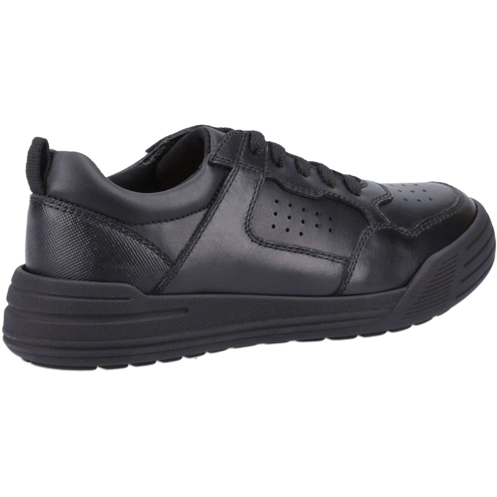 Hush Puppies Shane Junior Die Schwarzen Schnürschuhe Für Jungen Aus Leder