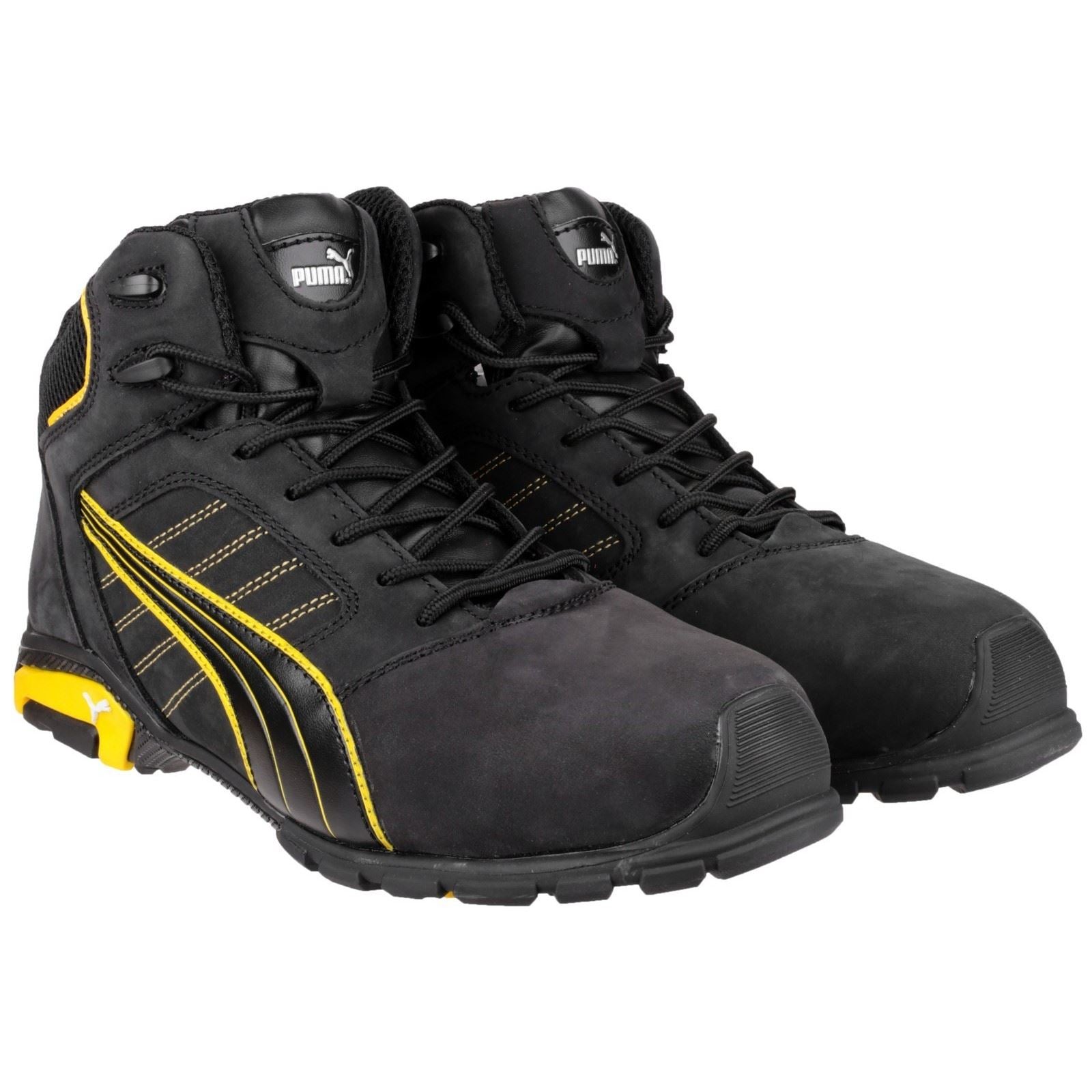 Puma Safety Amsterdam Mid Leder Schwarze Farbe Sicherheitsstiefel