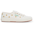 Superga Embroidery Linen Sunflower Damen-Sneaker Aus Leinen In Weiß