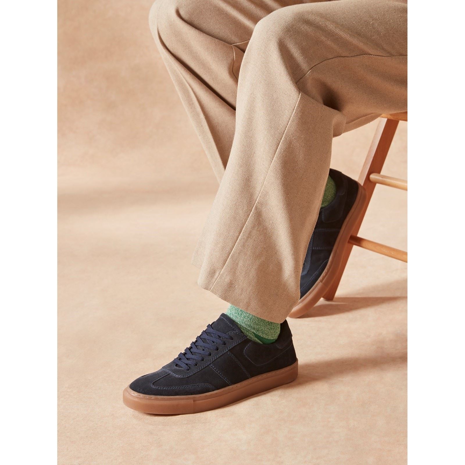 Hush Puppies Riley Herren Wildleder Sneaker In Marineblau Aus Wildleder