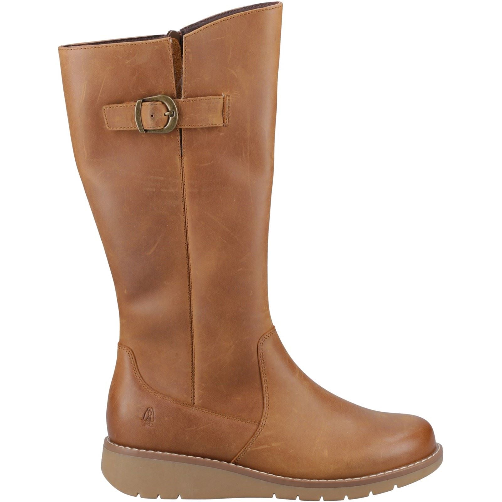 Hush Puppies Luna Leder Damen Tan Stiefel