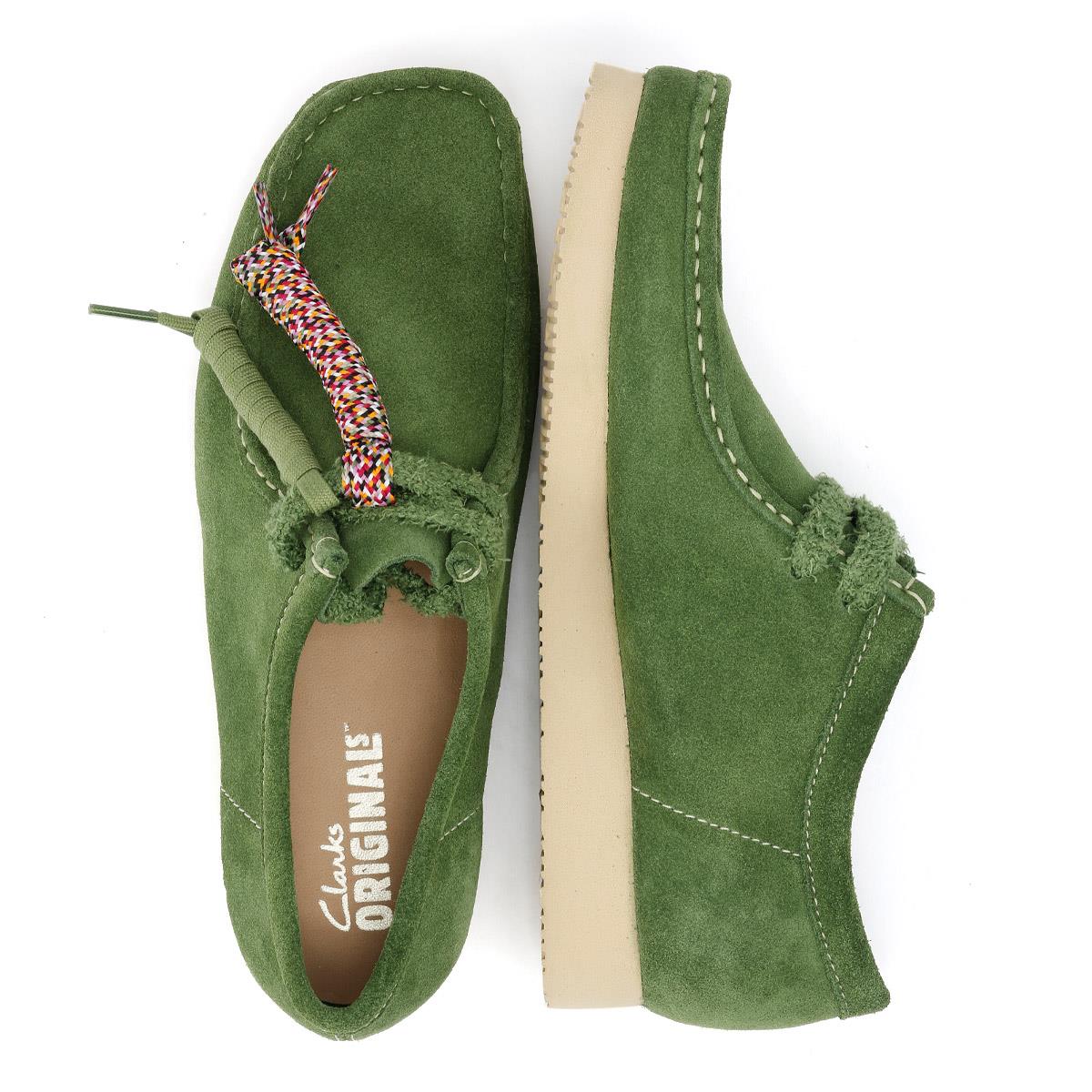 Clarks Originals Wallabee Day Herren Wildleder Schnürschuhe In Grün