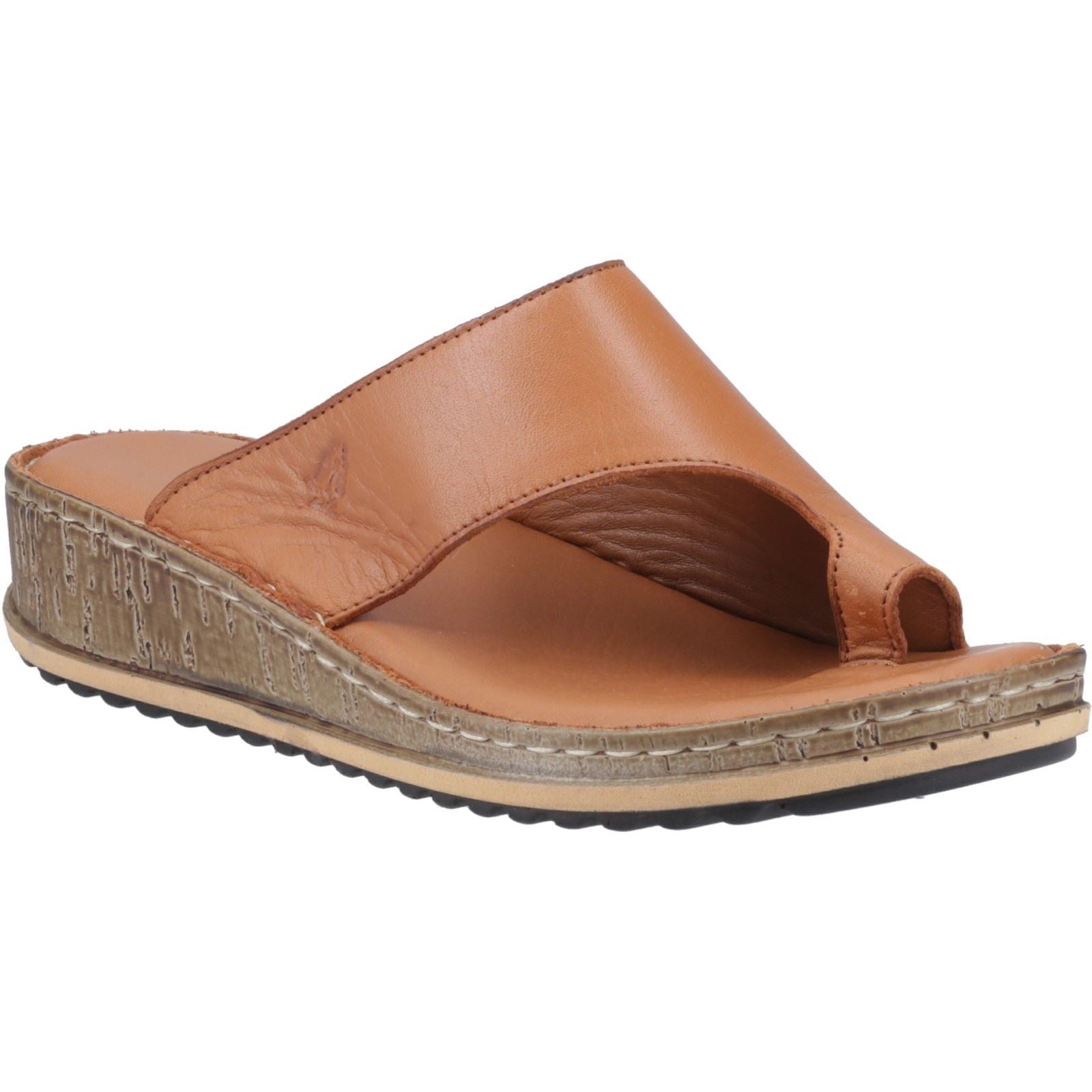 Hush Puppies Elissa Toepost Damen Sandalen Aus Wildleder In Tan