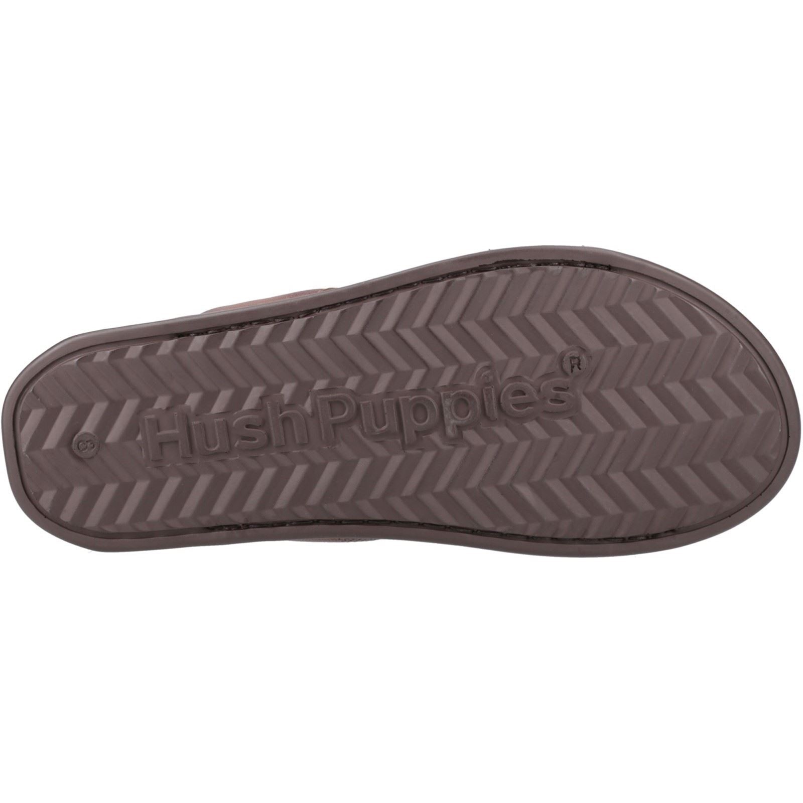 Hush Puppies Callum Slide Leder Herren Sandalen In Braun