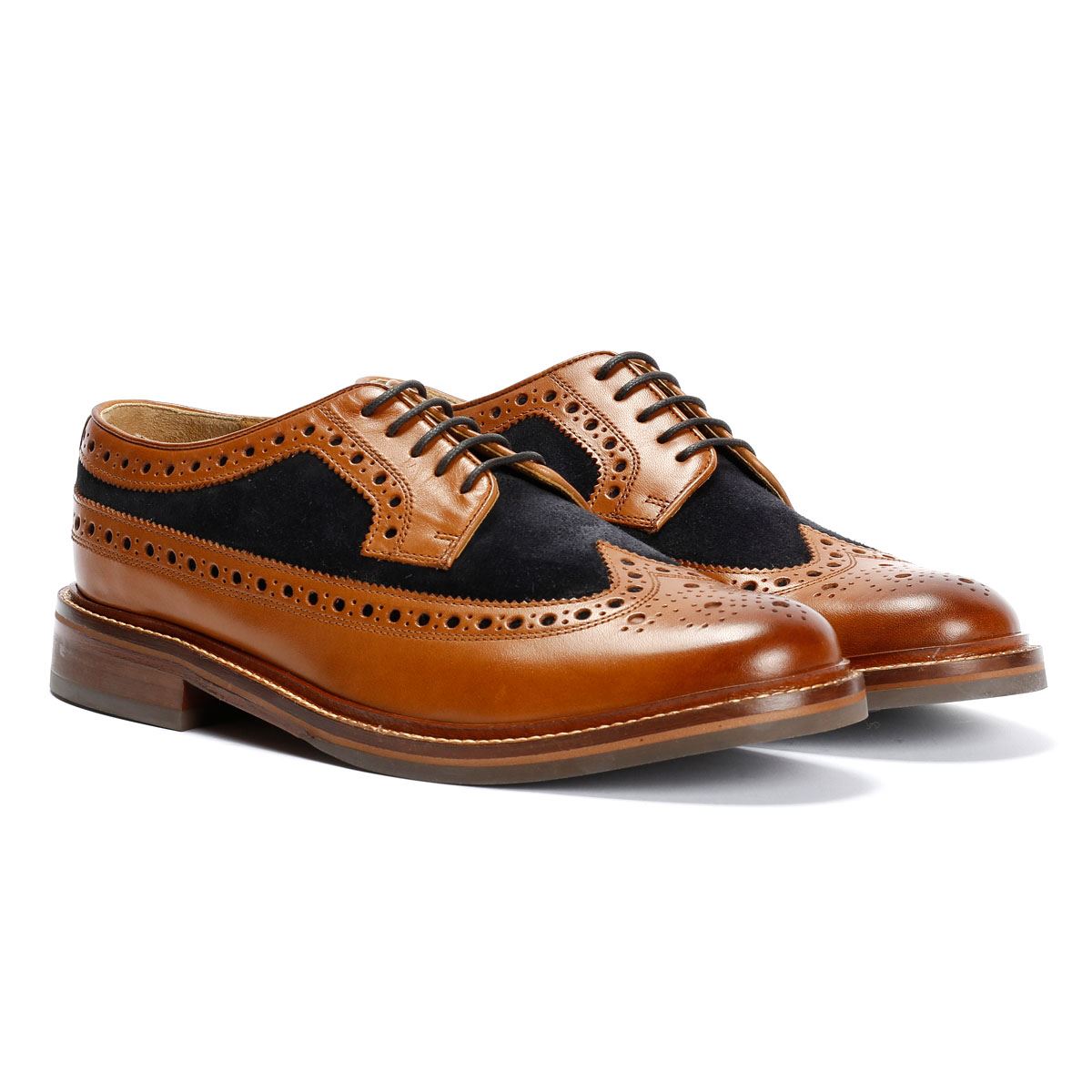 Chapman & Moore Longwing Brogue Herren Leder Braune Schnürschuhe