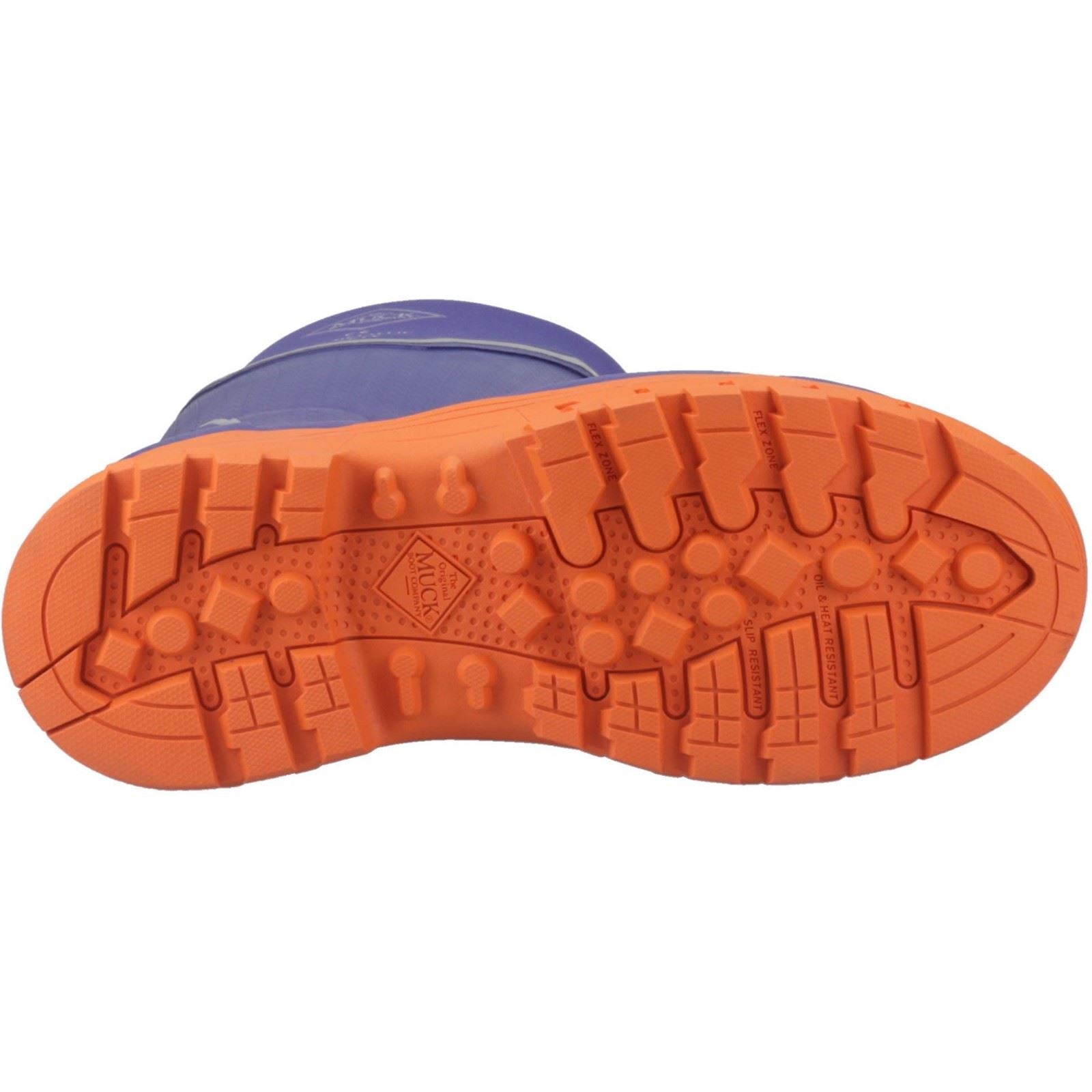 Muck Boots Grit S5 Damen Gummistiefel in Blau/Orange