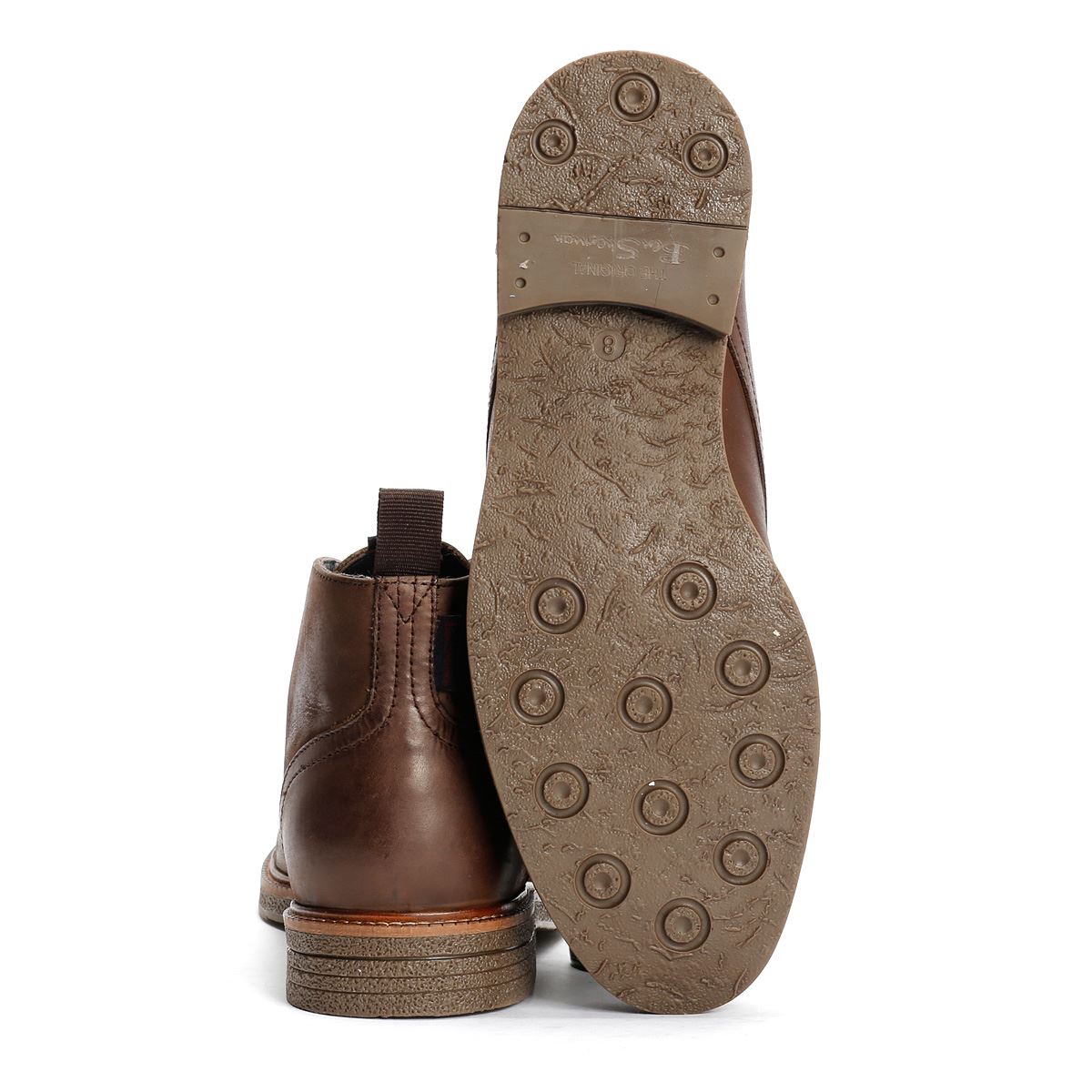 Ben Sherman Walker Chukka Leder Herren Braune Stiefel