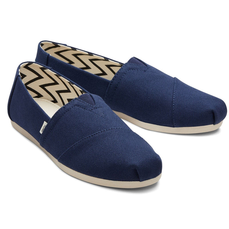 TOMS Alpargata 100% Baumwoll-Damenespadrilles In Marineblau