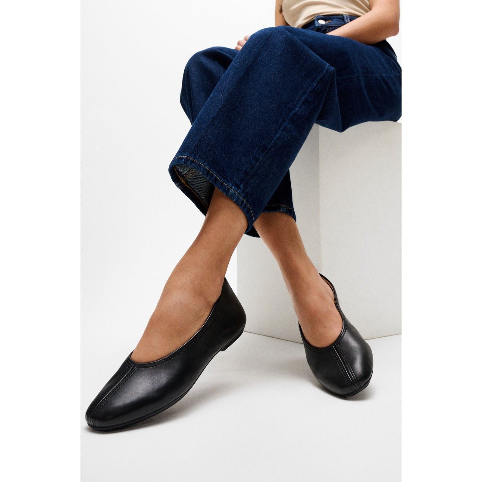Fitflop Delicato High-Cut Leder Damen Schwarze Ballerinas
