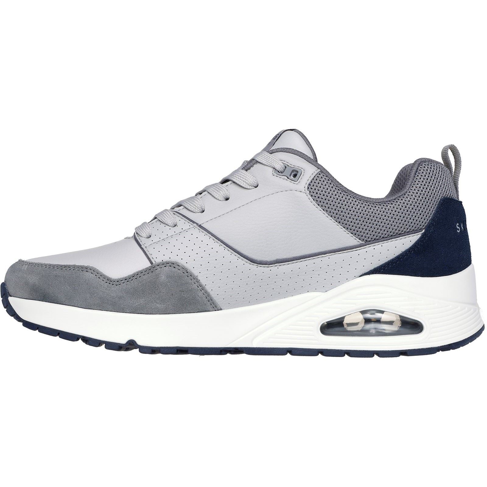 Skechers Uno - Retro One Leder Herren Graue Sneakers