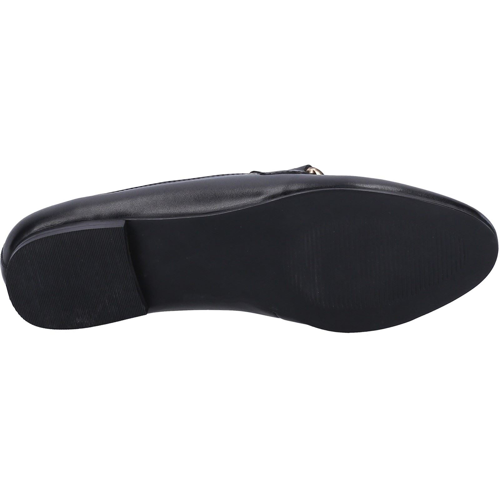 Hush Puppies Harper Chain Damen-Schwarze Farbe-Lederloafer