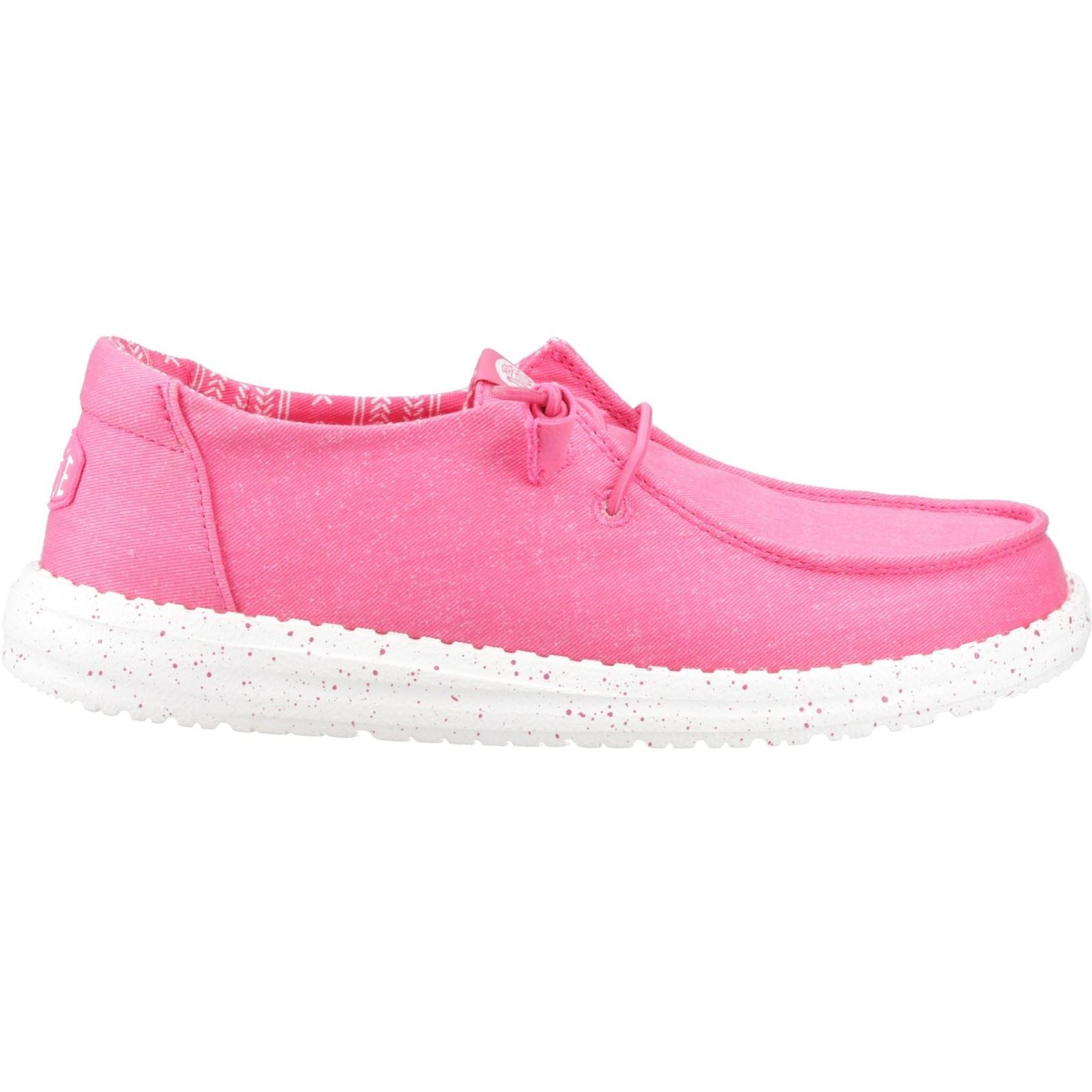 HEYDUDE Wendy Stretch Canvas Baumwoll Frauen Fandango Rosa Mokassinschuhe