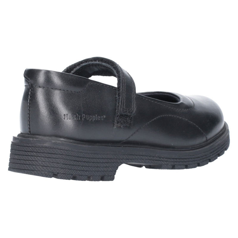 Hush Puppies Tally Junior Mädchenschuhe Aus Schwarzem Leder