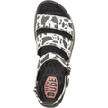 HEYDUDE Delray Buckle Animal Damen Sandalen Aus Synthetik In Schwarz/Weiß