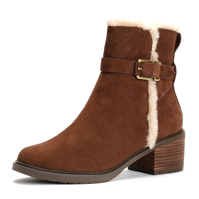 TOMS Hailey Buckle Wildleder Damen Braune Stiefel