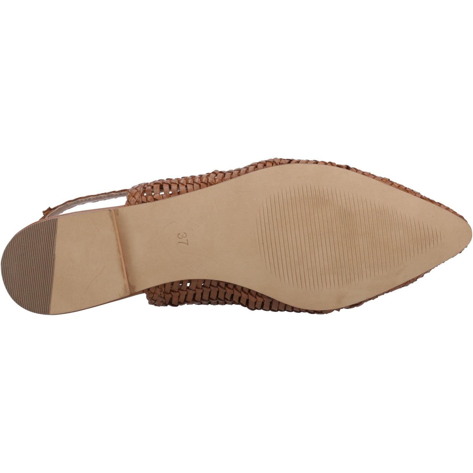 Hush Puppies Dalia Woven Damen Flache Schuhe Aus Leder In Tan