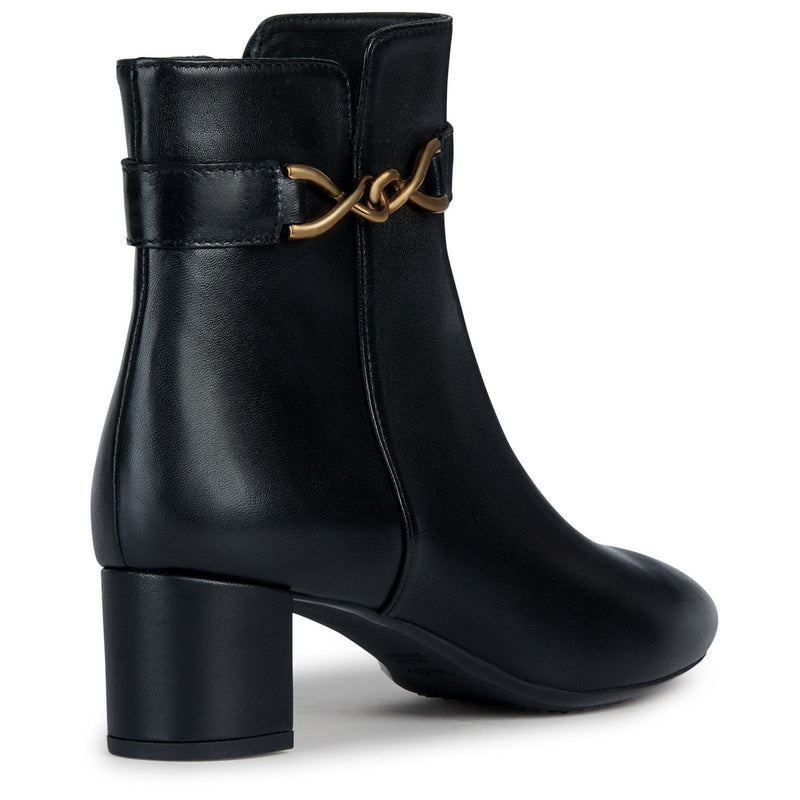 Geox D Pheby Damenlederstiefel In Schwarz