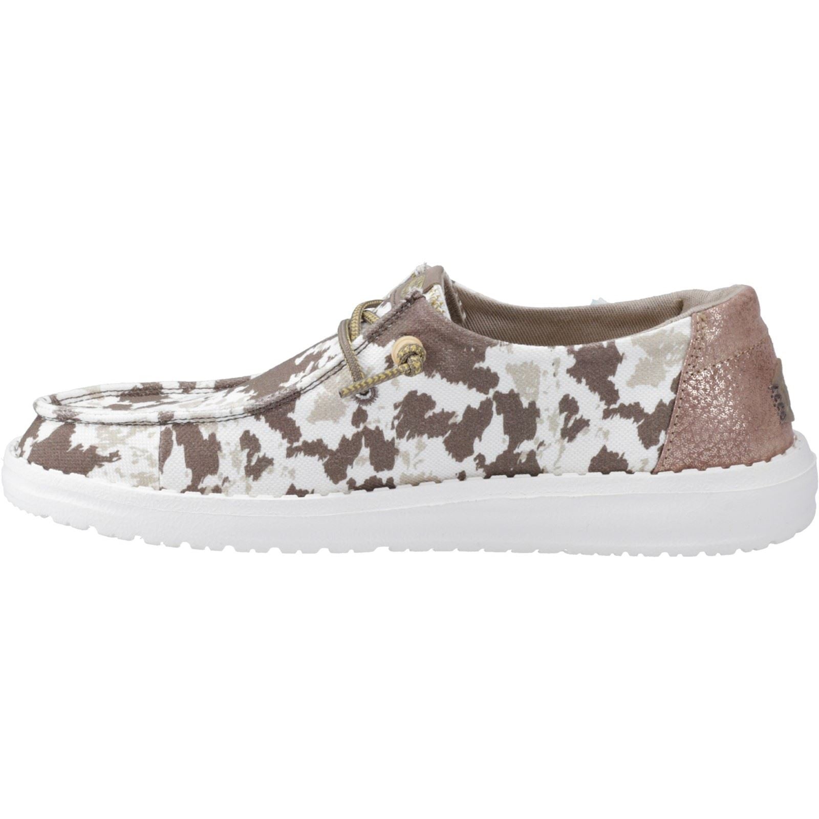 HEYDUDE Wendy Disco Cow Baumwoll Damen Tan Loafer