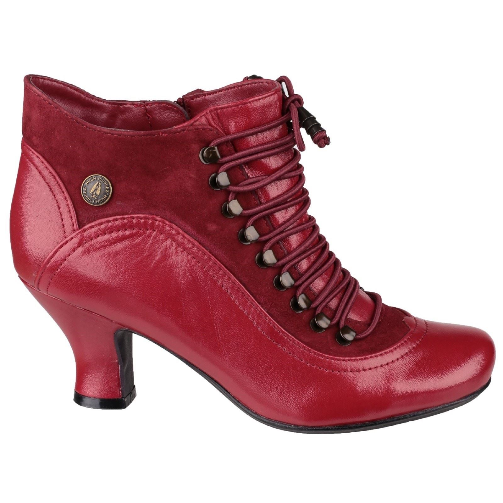 Hush Puppies Vivianna Leder Damenstiefel In Rot