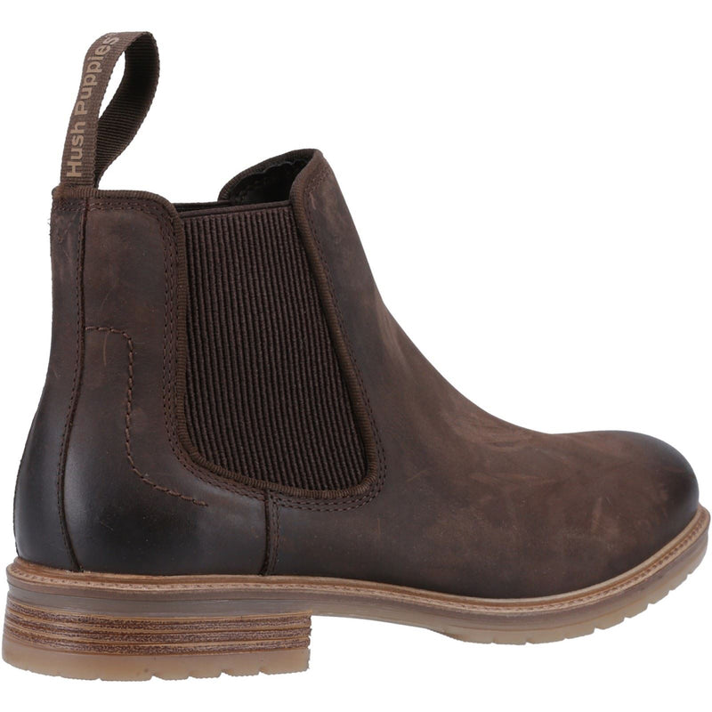 Hush Puppies Russell Leder Herren Stiefel Braun