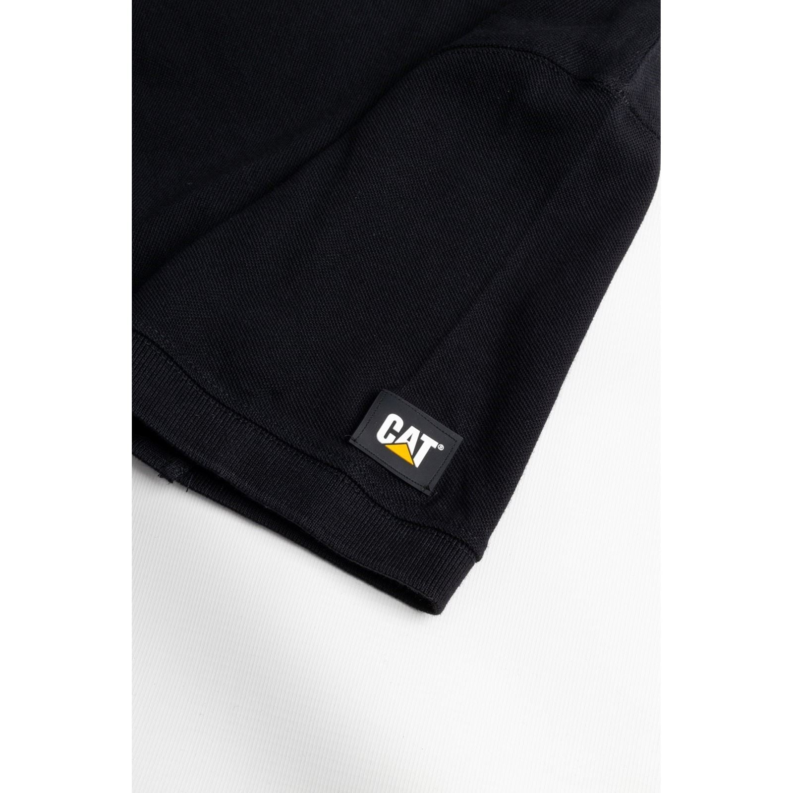 Caterpillar Essentials Baumwolle Herren Schwarzes Polohemd