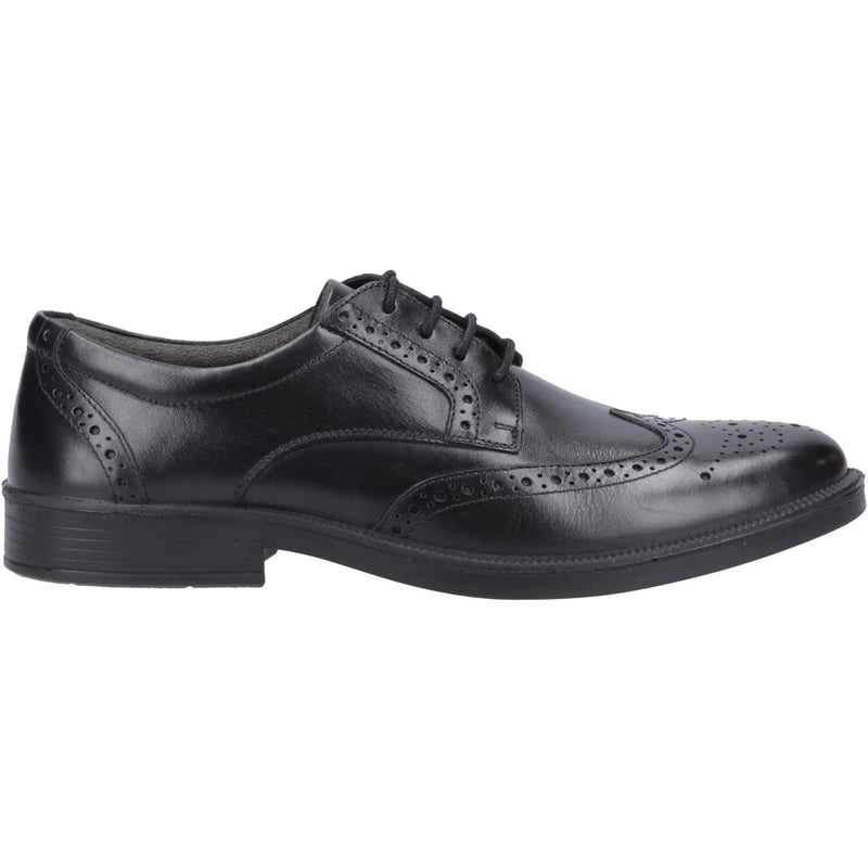 Hush Puppies Nolan Leder Herren-Schwarz Brogues-Schuhe