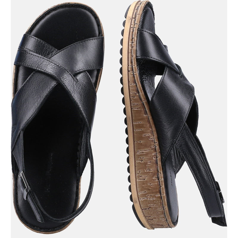 Hush Puppies Elena Damen Keilabsatzschuhe Aus Schwarzem Leder