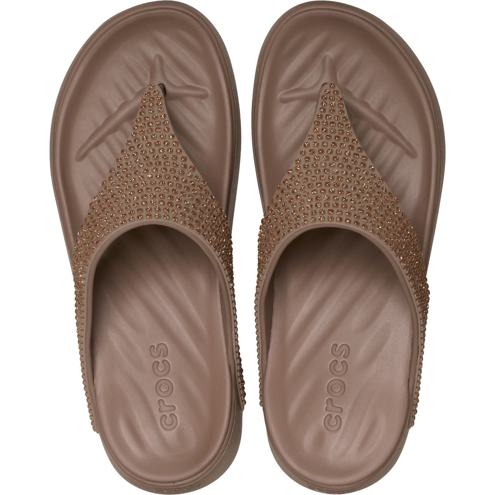 Crocs Getaway Triangle Eva Damen Latte Sandalen