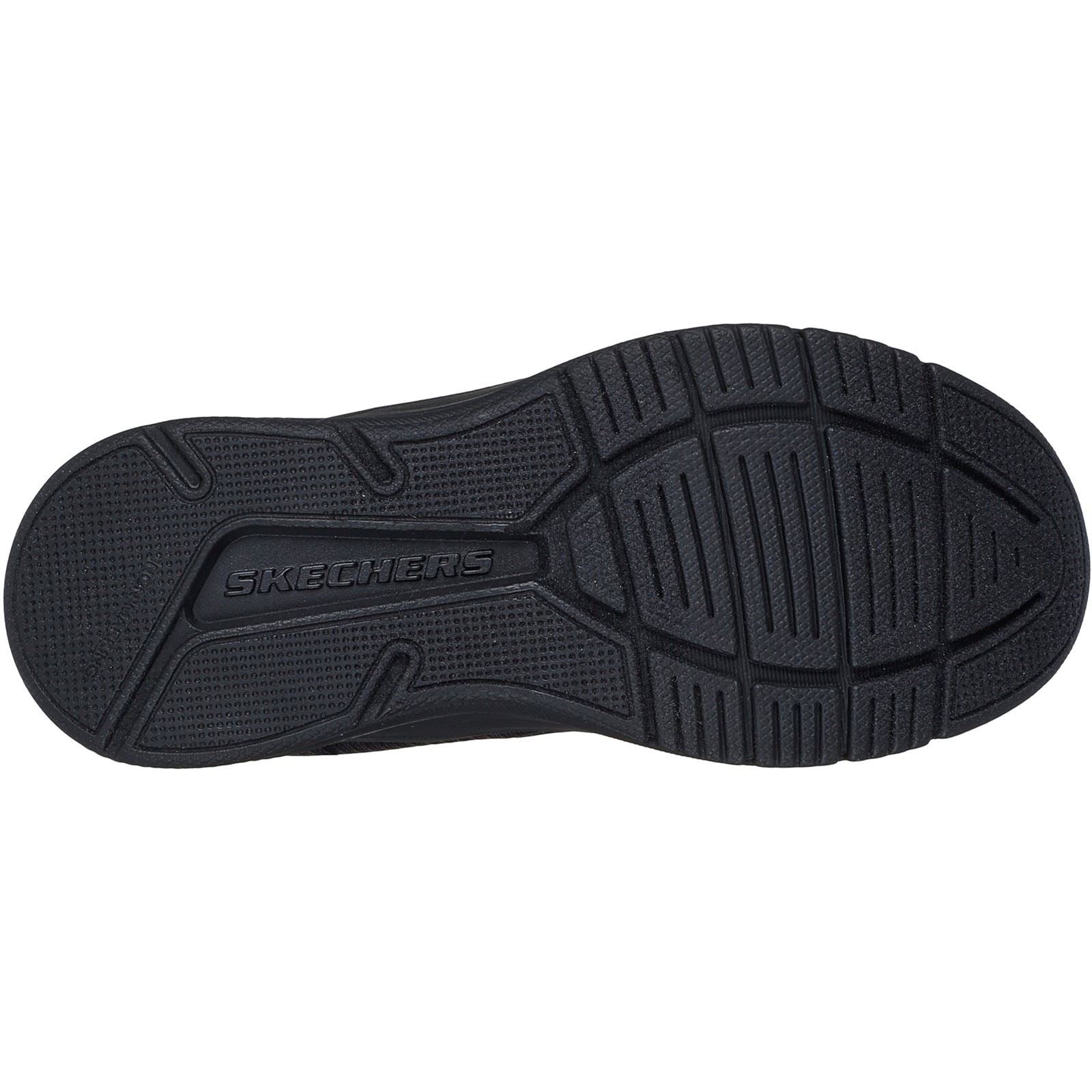 Skechers Microspec Advance Damen Schwarze Textilsneaker