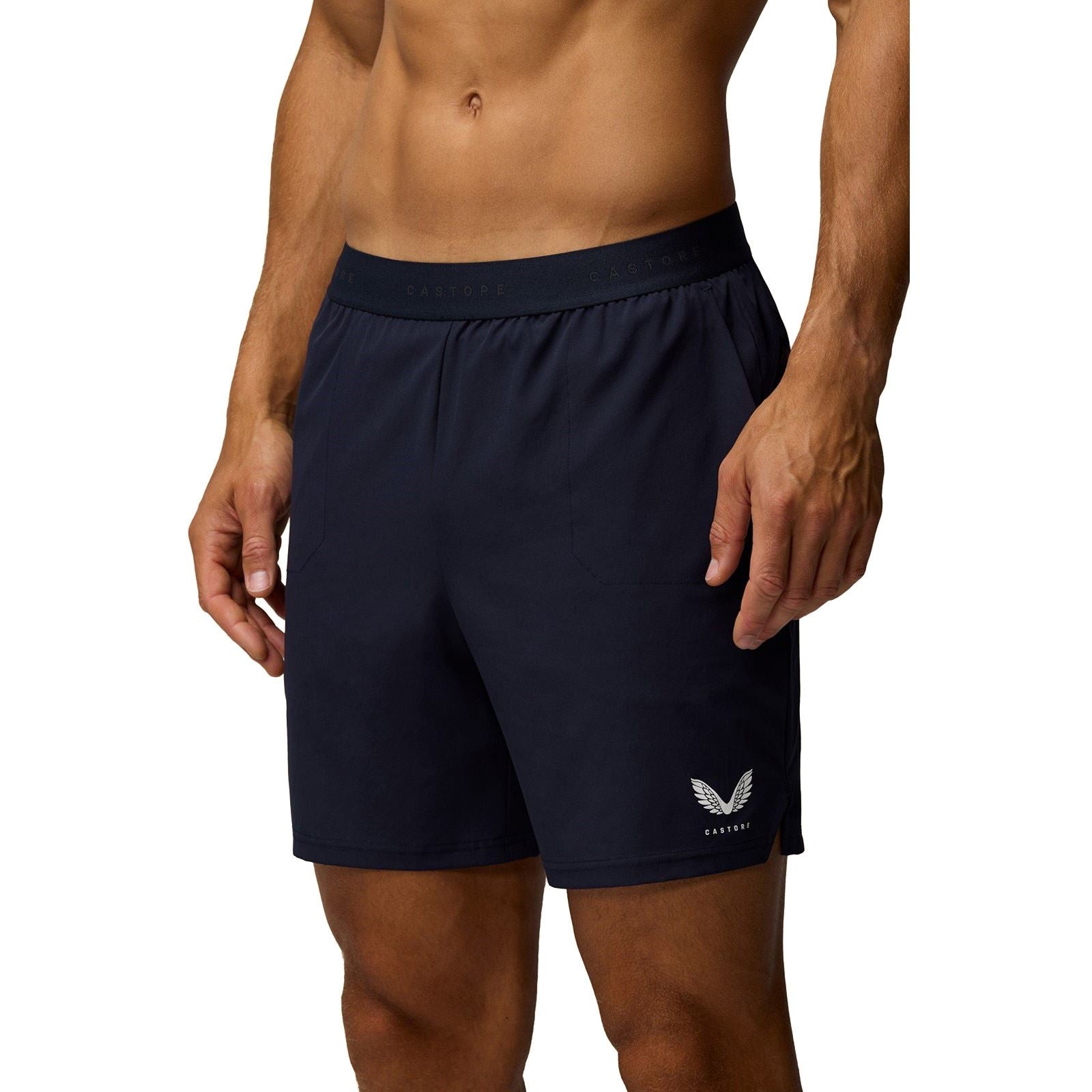 Castore Branded Elastic Shorts Polyester Herren Blau Activewear Shorts