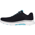 Skechers GO WALK 7 - Cosmic Waves Synthetik Damen Sneaker In Schwarz/Türkis