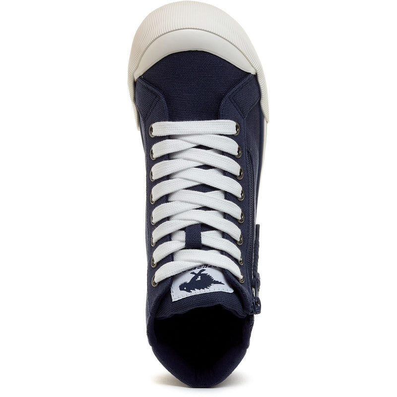 Rocket Dog Jazzin Hi Baumwoll-Damensneaker In Marineblau