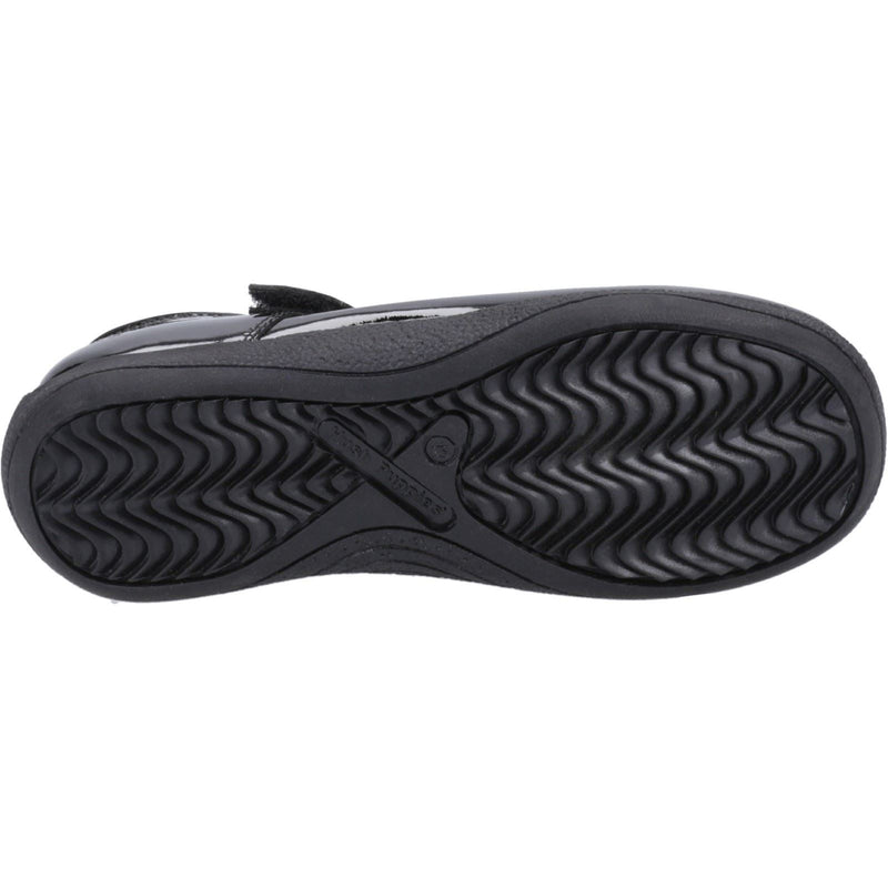 Hush Puppies Christina Patent Senior Mädchenschuhe Aus Schwarzem Leder