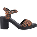 Hush Puppies Georgia Damen Sandalen Aus Leder Mit Leopardenmuster