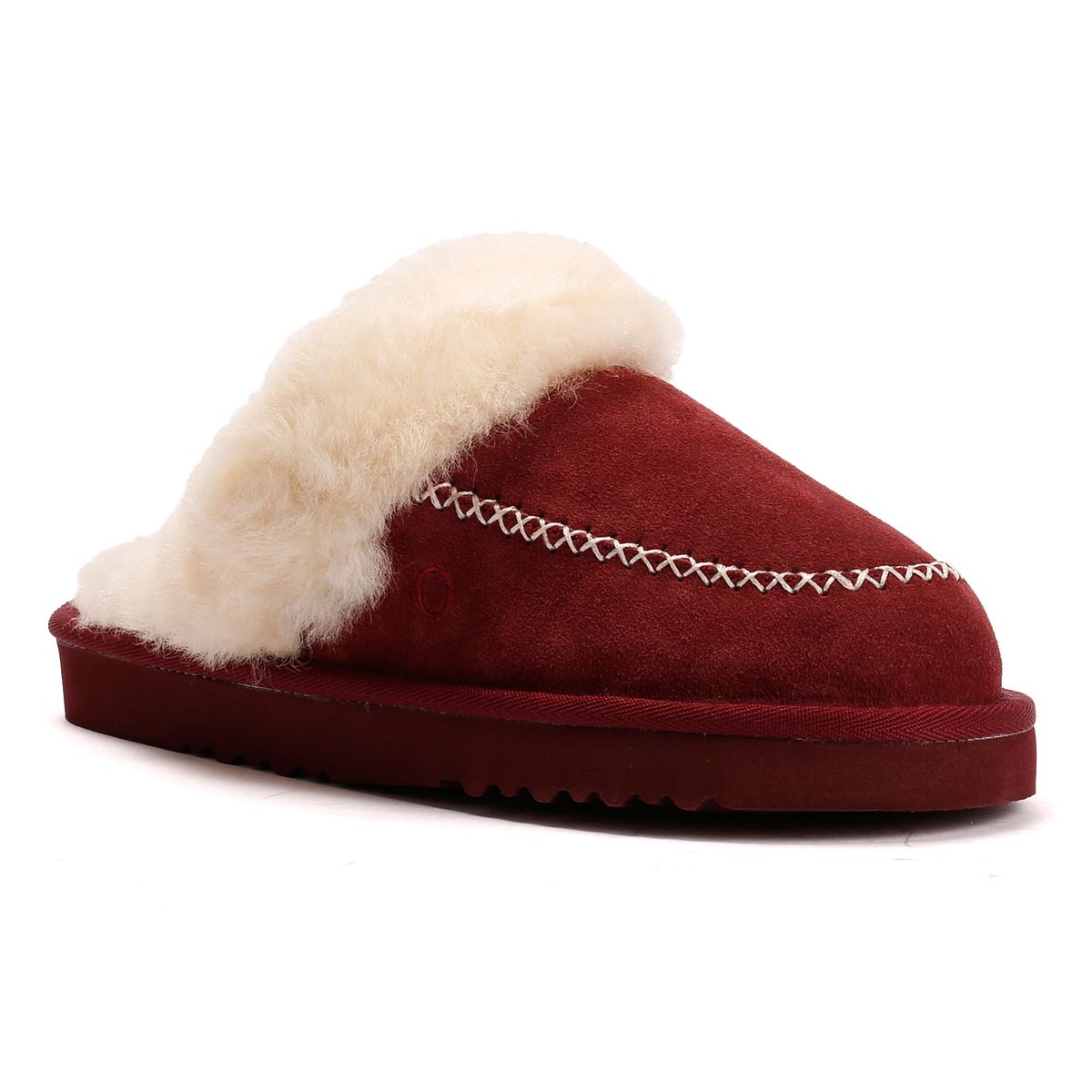 Osprey London The Celeste Wildleder Damen Rote Hausschuhe