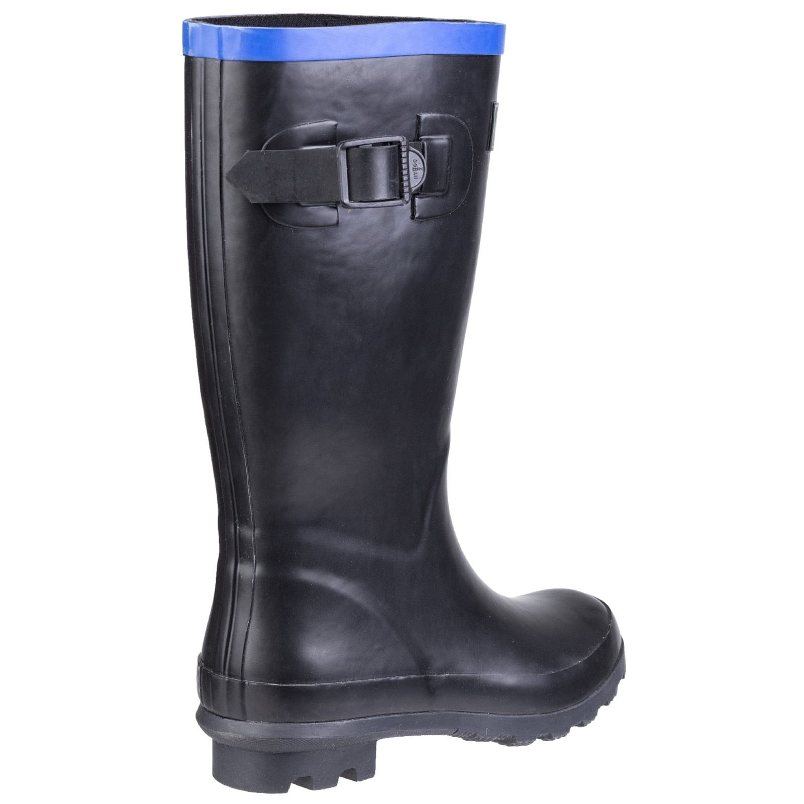 Cotswold Fairweather Gummi Unisex Kinder Schwarze Farbe/blaue Gummistiefel