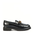 Pod Tate Damen Schwarze Farbe Loafer Aus Kunstleder