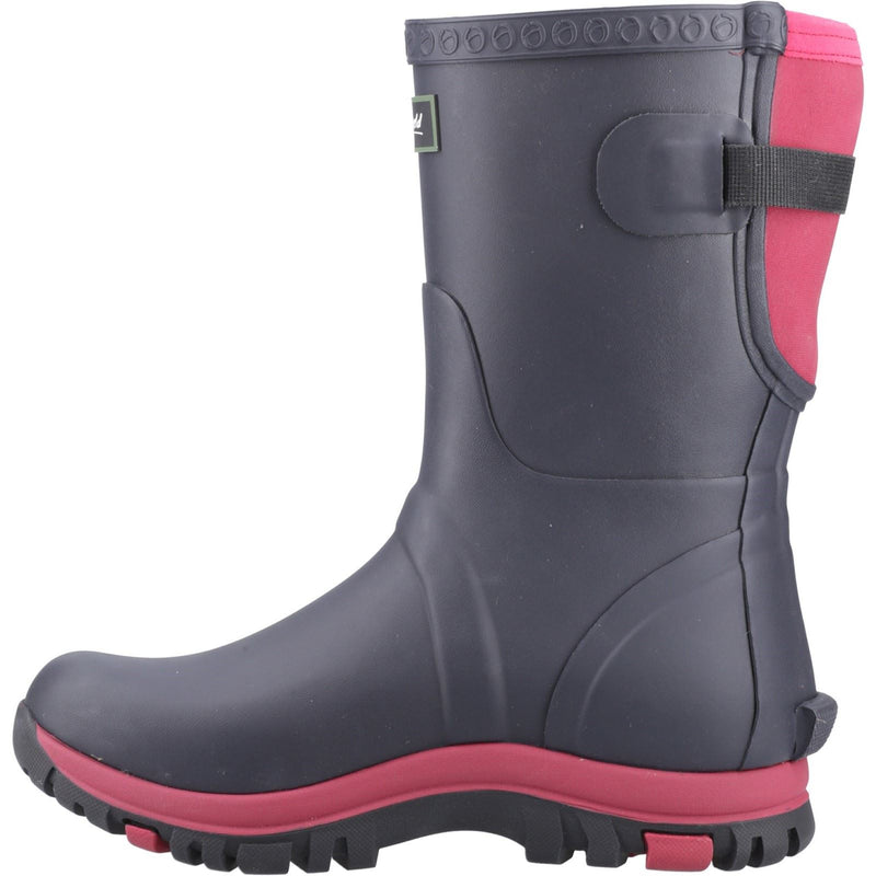 Cotswold Realm Damen Gummistiefel in Marineblau/Rosa