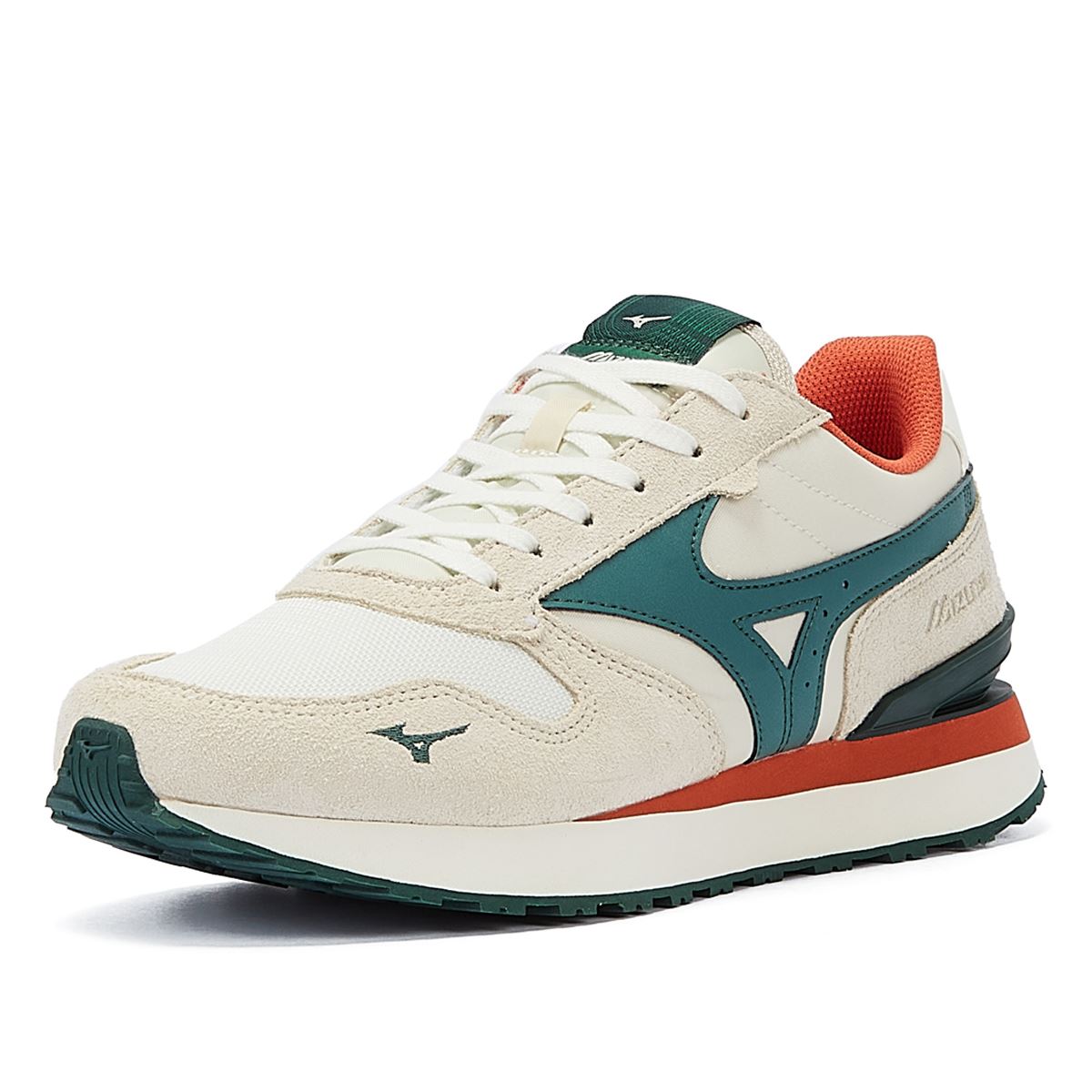Mizuno MIZUNO RB87 Grün/Orangefarbene Veloursleder-Sneakers