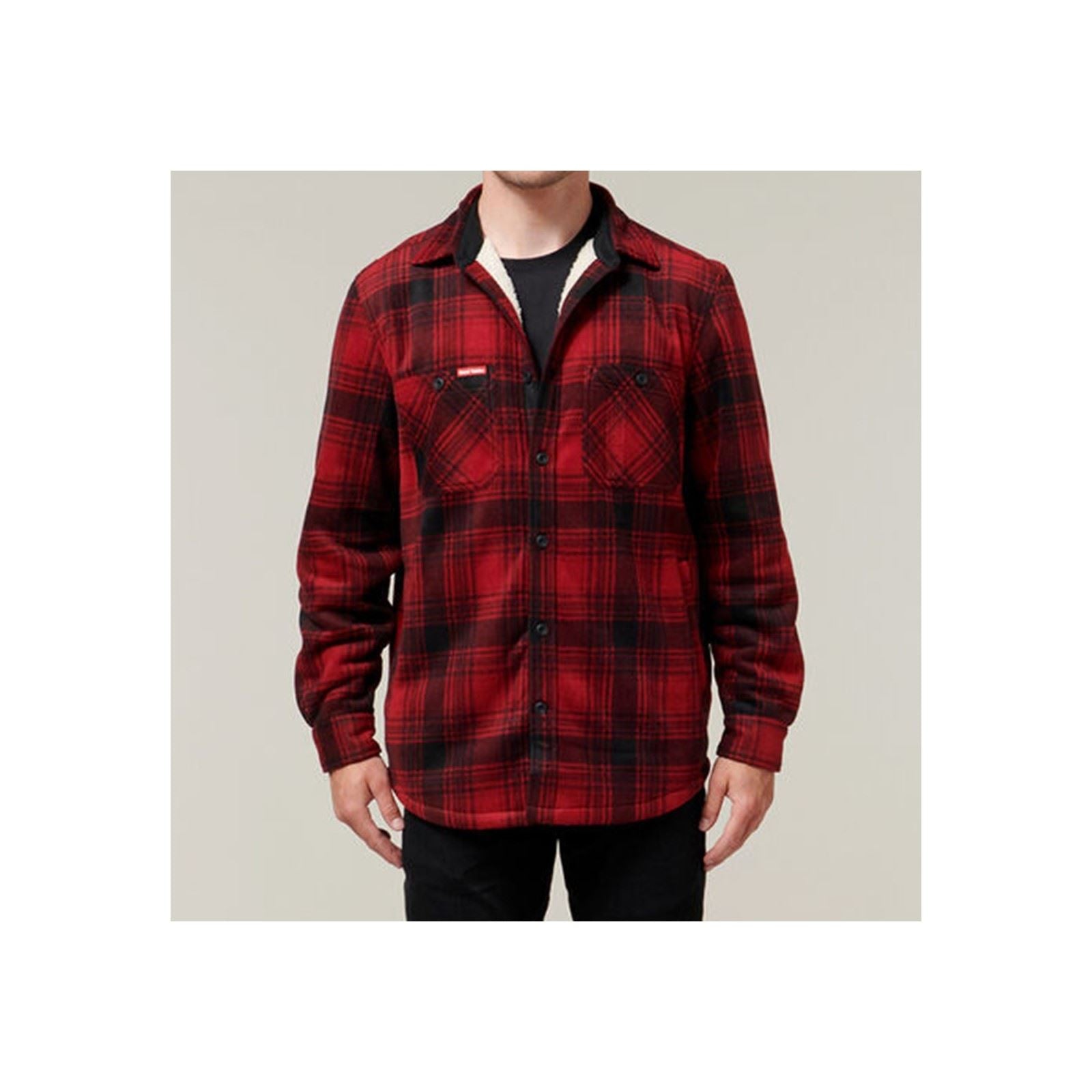 Hard Yakka Sherpa Herren Rote Fleecejacke