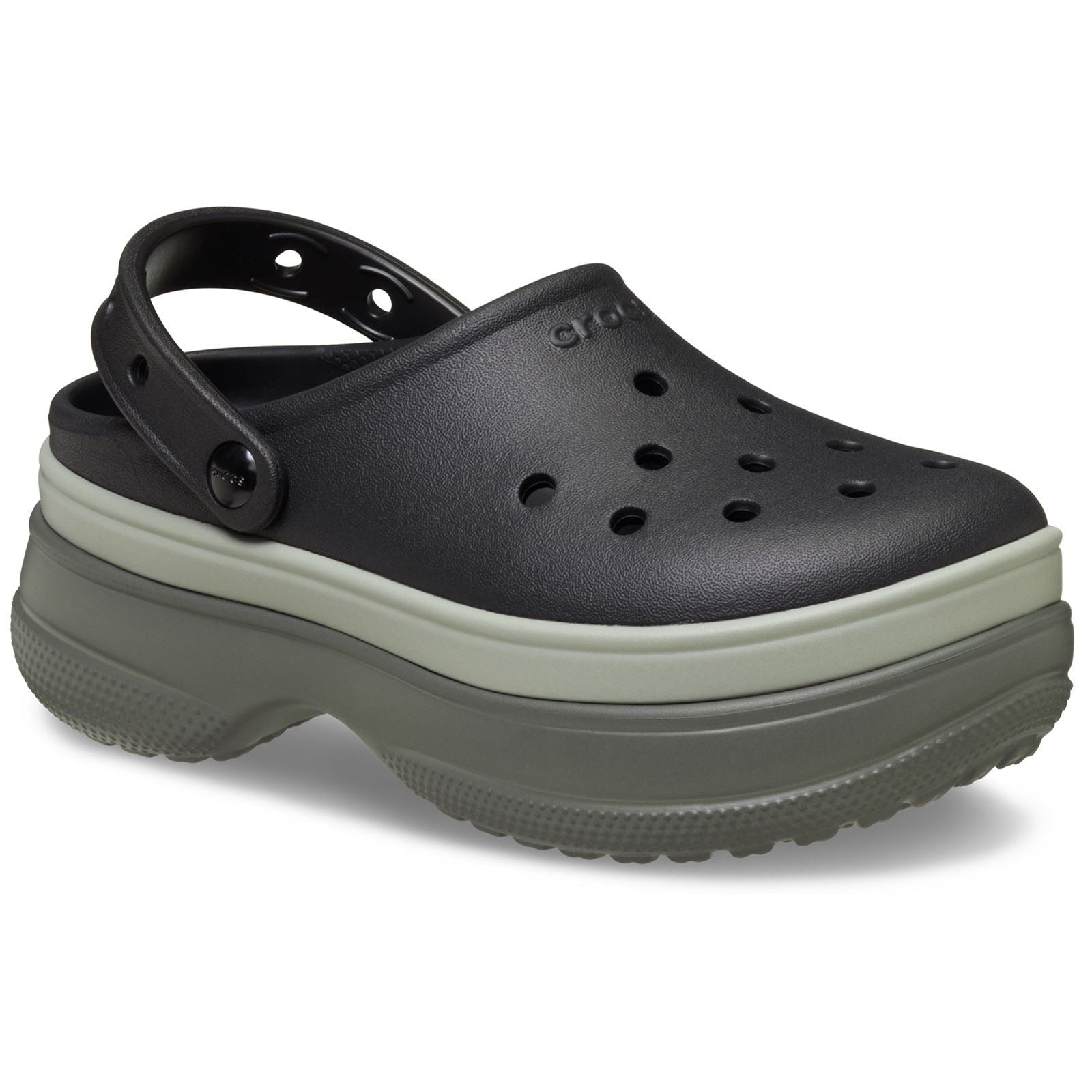 Crocs Classic Stacked Thermoplastische schwarze Clogs
