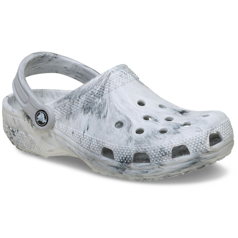 Crocs Classic Marbled Clog Thermoplastische schwarze/weiße Clogs