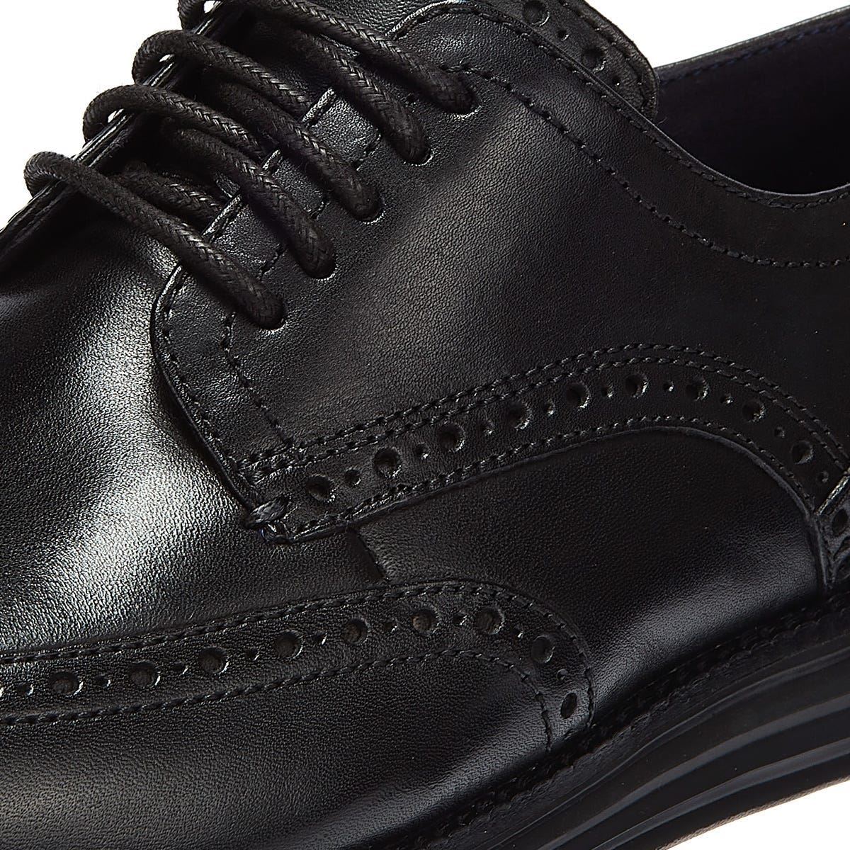 Cole Haan ØriginalGrand Wingtip Oxford Leder Herren Schwarz Schnürschuhe