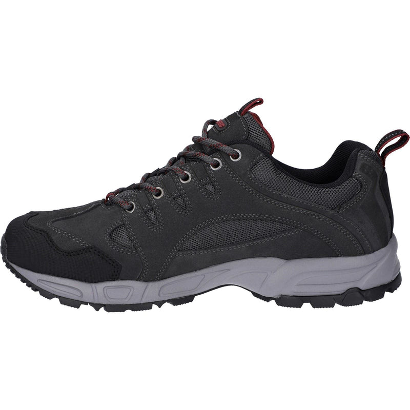 Hi-Tec Auckland Lite Herren Wanderschuhe Aus Leder In Graphitgrau/Dunkelrot