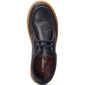 Base London Dalston Leder Herren Marineblau Mokassins Schuhe