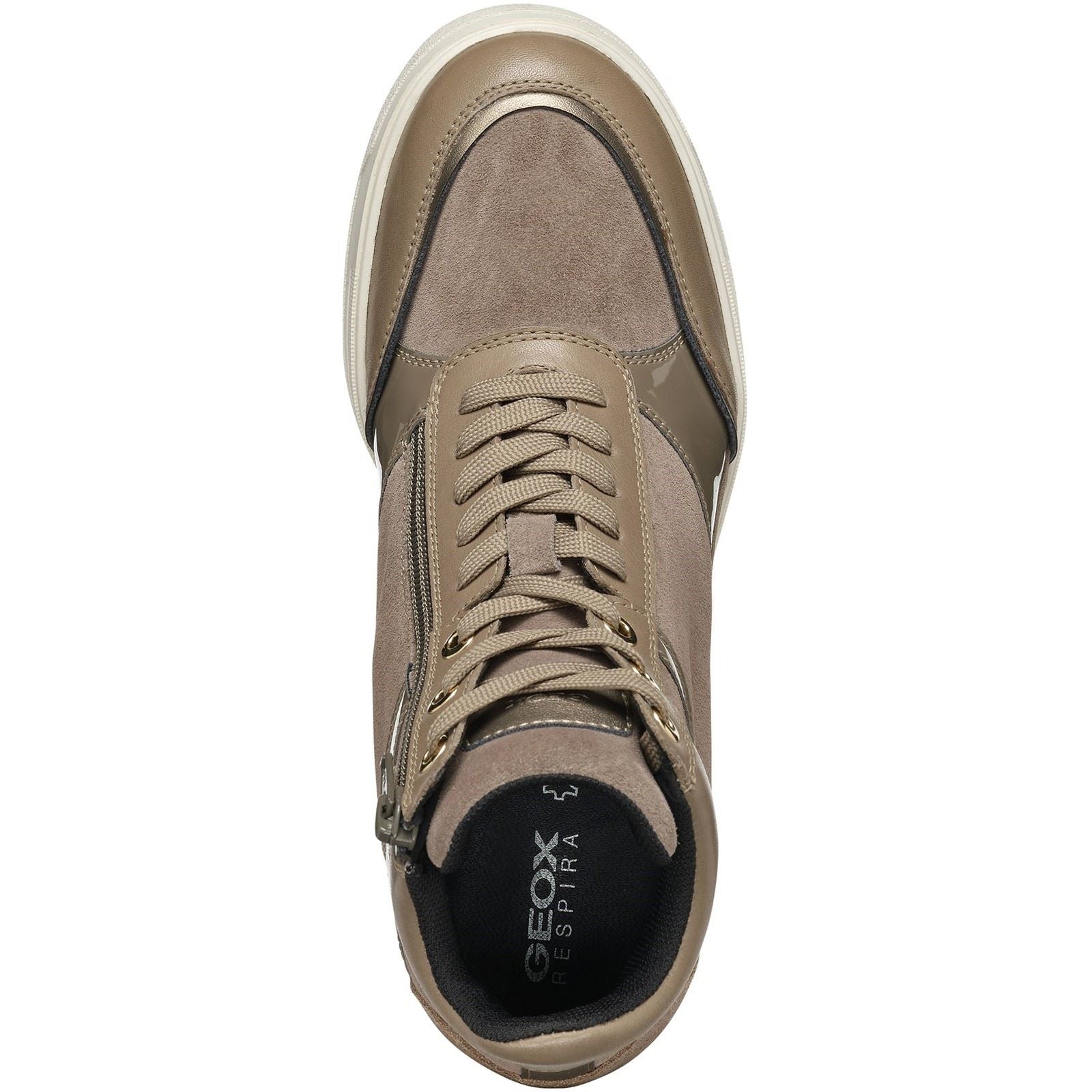 Geox D Maurica Damen Dunkelbraune Sneakers